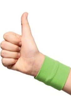 Купить напульсник трикотажный салатовый детский 6х6 см