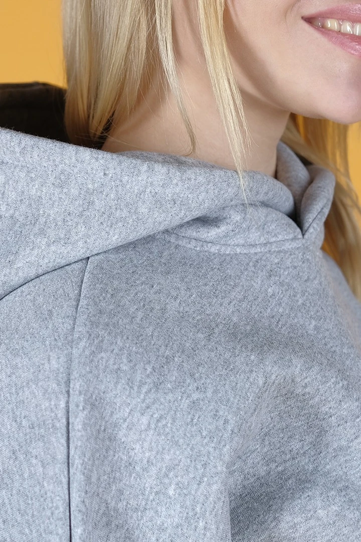 Худи Кинг из футера унисекс, однотонная меланж "Michelangelo"#2