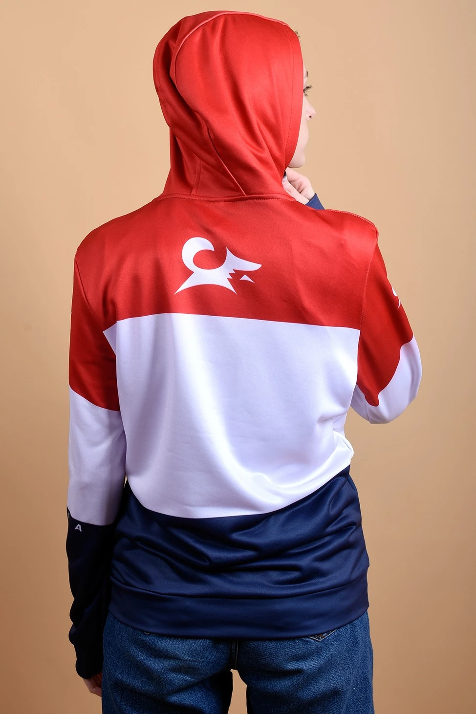 Худи Томми унисекс с карманами из адидаса, с полной запечаткой "Media Fox"#2 Худи Томми унисекс с карманами из адидаса, с полной запечаткой "Media Fox"#2