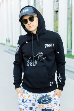 Купить худи Майк из футера унисекс, однотонная "Radiate"