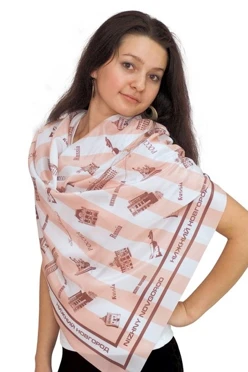 Платок Шанель 100х100 см, с полной запечаткой#2