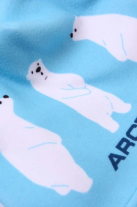 Шапка Лав флисовая однослойная детская, с полной запечаткой "Arctic"#2