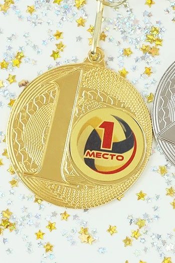 Медаль металлическая ИК5003 50мм с шильдом 25мм#1