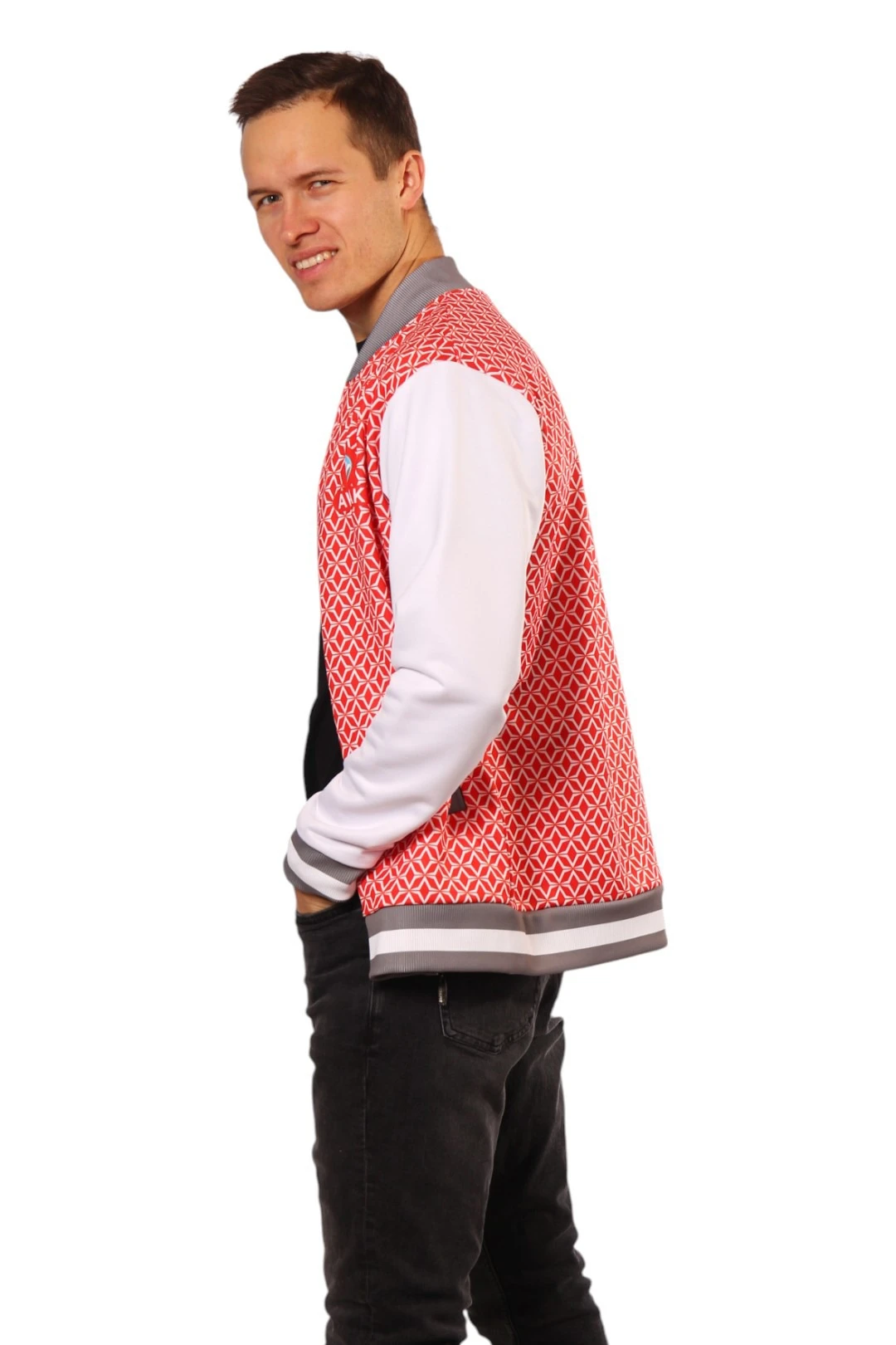 Бомбер Блэйд унисекс из футера с полной запечаткой "Awak"#1 Бомбер Блэйд унисекс из футера с полной запечаткой "Awak"#1