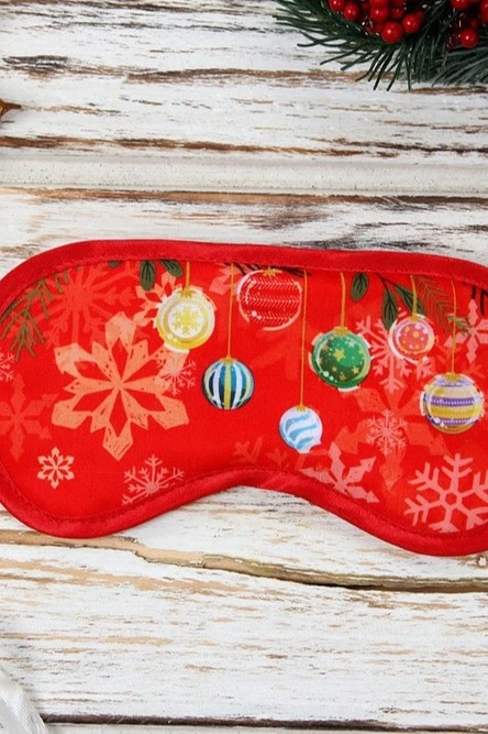 Купить маску для сна с принтом "Christmas tree decorations"