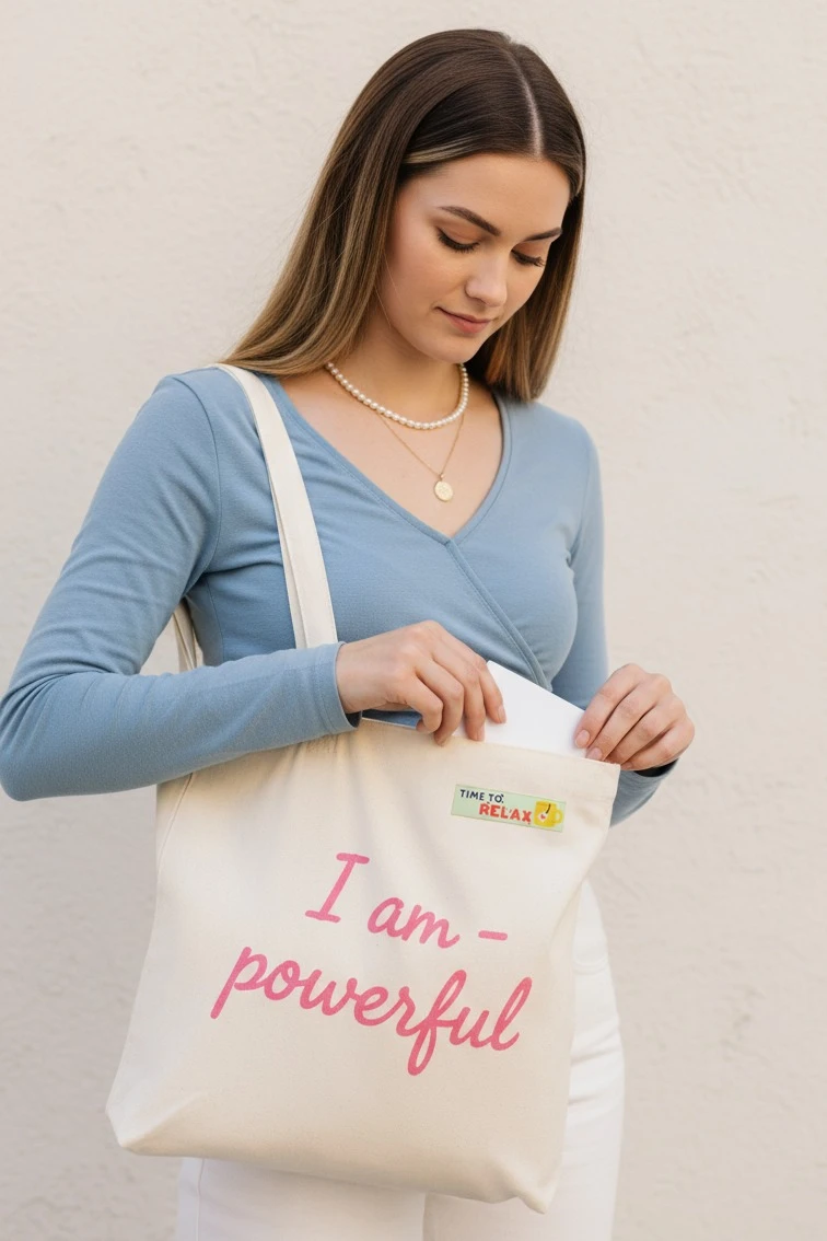 Наклейка-стикер Прямоугольник 2х7 см с печатью "Time to relax"#2