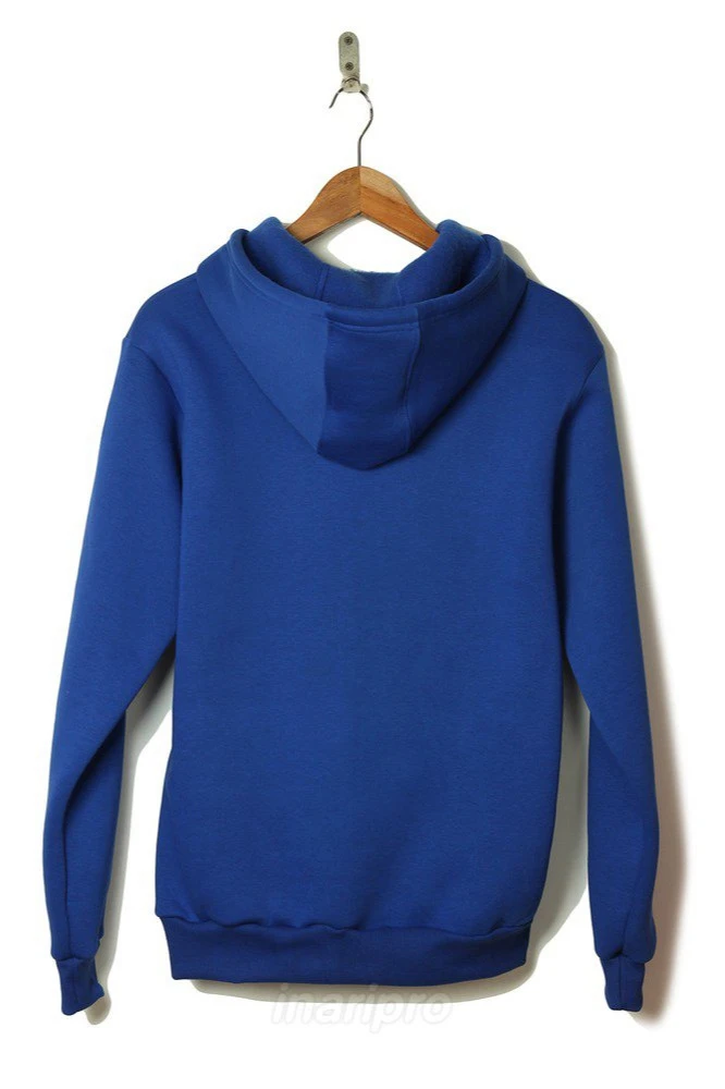 Худи Майк из футера унисекс, однотонный синий#1