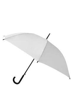 Зонт-трость Марк с пластиковой ручкой однослойный, однотонный белый