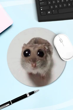 Купить коврик для мыши круглый с принтом "Hamster"