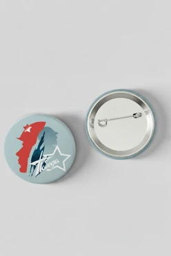 Значок закатной диаметр 25 мм, с принтом "The Chronicle of Years"#1