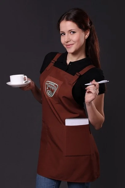 Фартук Хилтон из габардина, с полной запечаткой "Truffle"#3