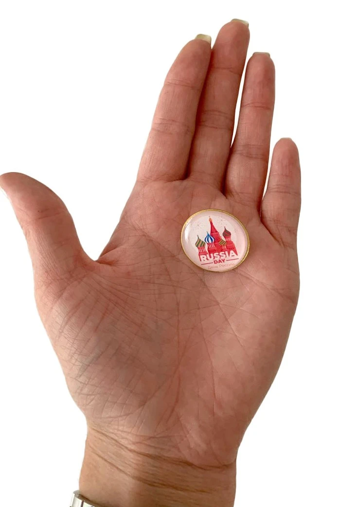 Значок заливной Круг диаметр 17 мм, с печатью#2 Значок заливной Круг диаметр 17 мм, с печатью#2