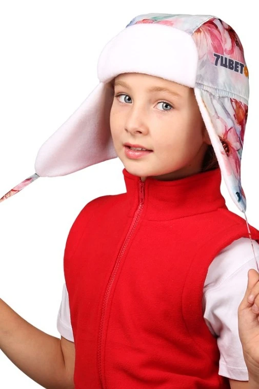 Купить шапку-ушанку на флисе детскую Купить шапку-ушанку на флисе детскую