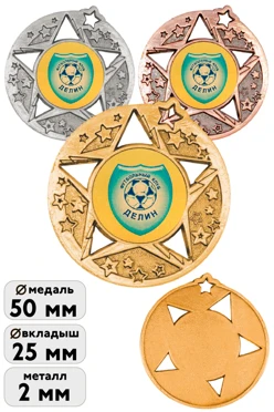 Купить медаль МК200 50мм с шильдом 25мм