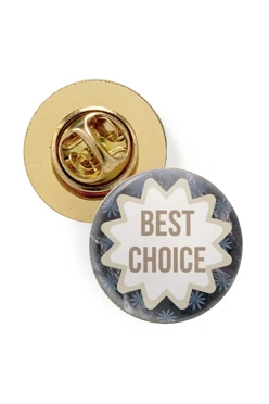 Значок заливной Круг диаметр 15 мм, с принтом "Best choice"#1