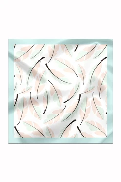 Купить платок Шанель 100х100 см, с полной запечаткой "White Feather"