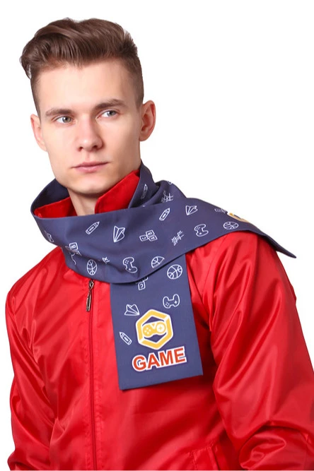 Купить шарф печатный "GAME" 12х110 см двухслойный