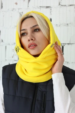 Капор Рейс флисовый взрослый, однотонный#1