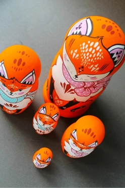 Матрешка большая матовая с индивидуальной росписью, 5 шт#1