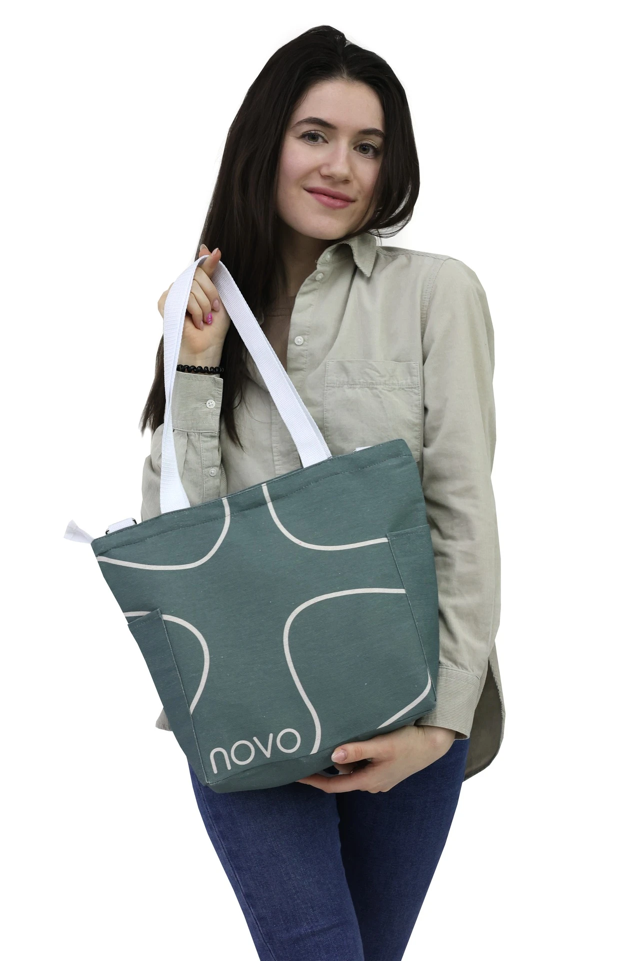 Сумка Тревел из двунитки 26х30х12 см, печать с двух сторон "Nova"#2