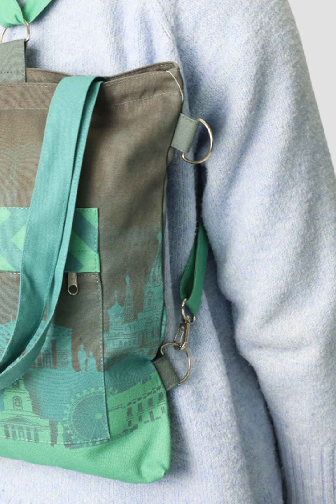 Сумка-рюкзак Бадди из саржи 33х38х4  см, с принтом "Izhevsk"#2