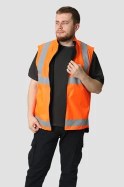 Жилет Сэйл утепленный (со светоотражающей лентой ) унисекс, однотонный#1