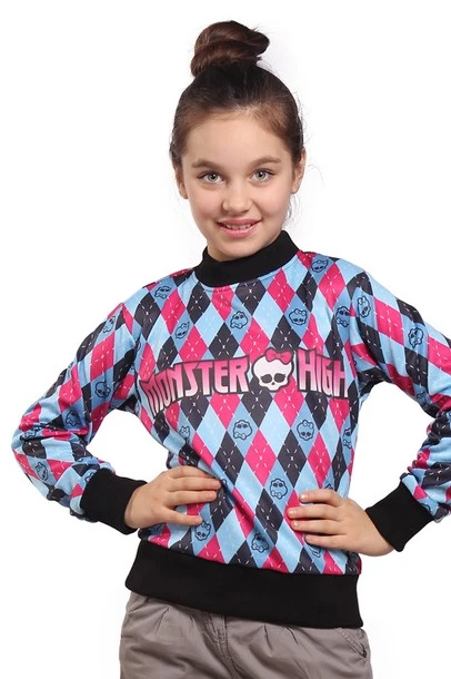 Свитшот Гарри детский из футера с полной запечаткой "Monster High"#1 Свитшот Гарри детский из футера с полной запечаткой "Monster High"#1
