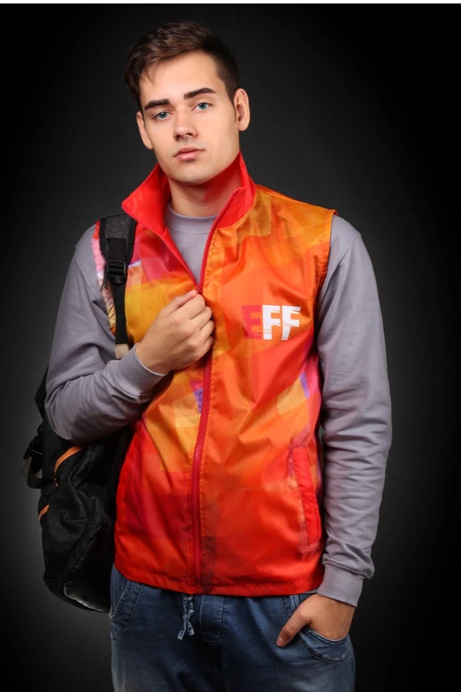 Жилет Брендон без подклада унисекс, с полной запечаткой#7 Жилет Брендон без подклада унисекс, с полной запечаткой#7