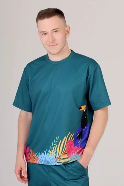 Купить футболку Теренс оверсайз из футера хб унисекс с полной запечаткой