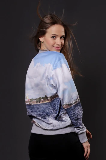 Купить свитшот унисекс "Петропавловская крепость" с полной запечаткой