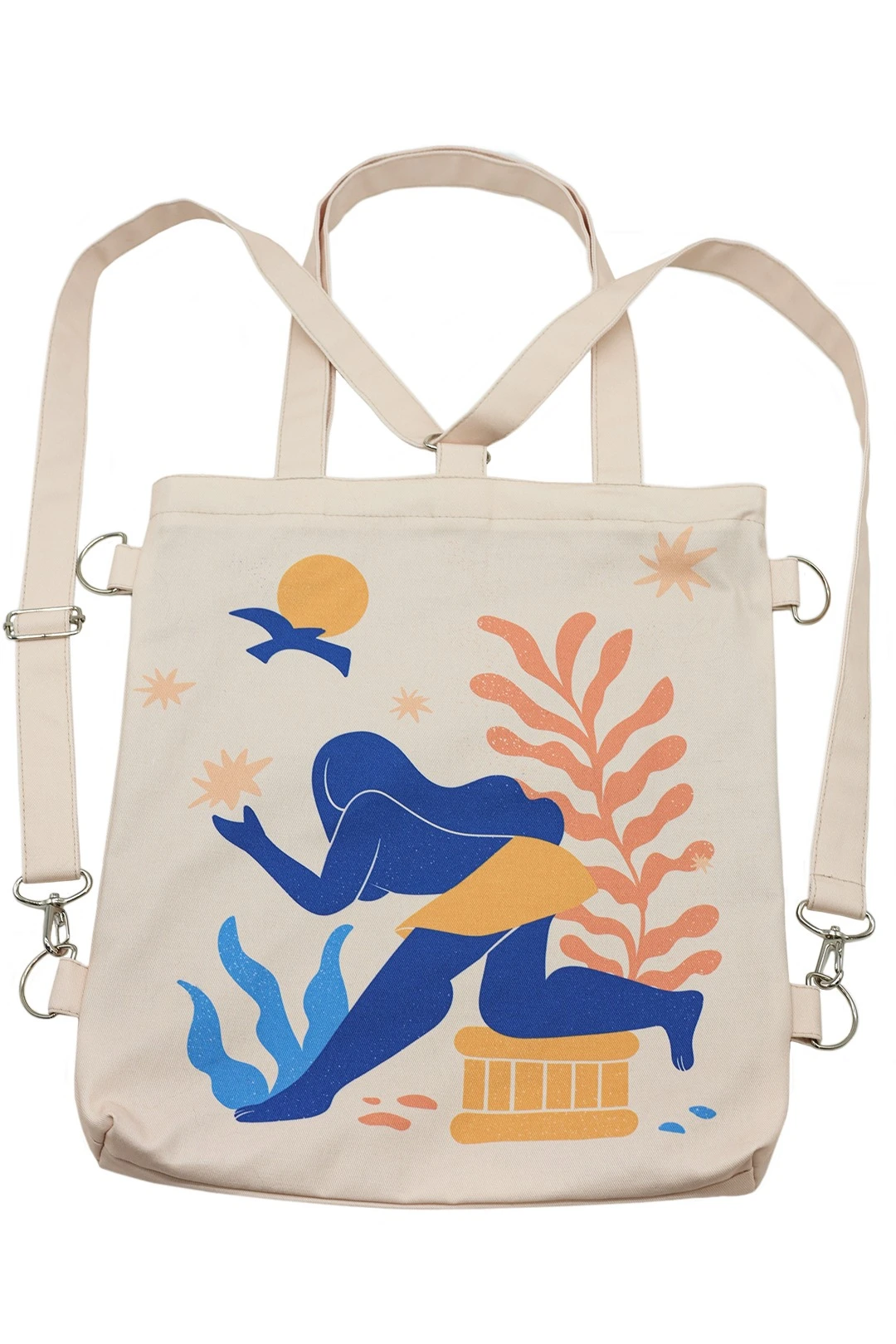 Сумка-рюкзак Бадди из саржи 33х38х4 см, печать с двух сторон "Afina"#5