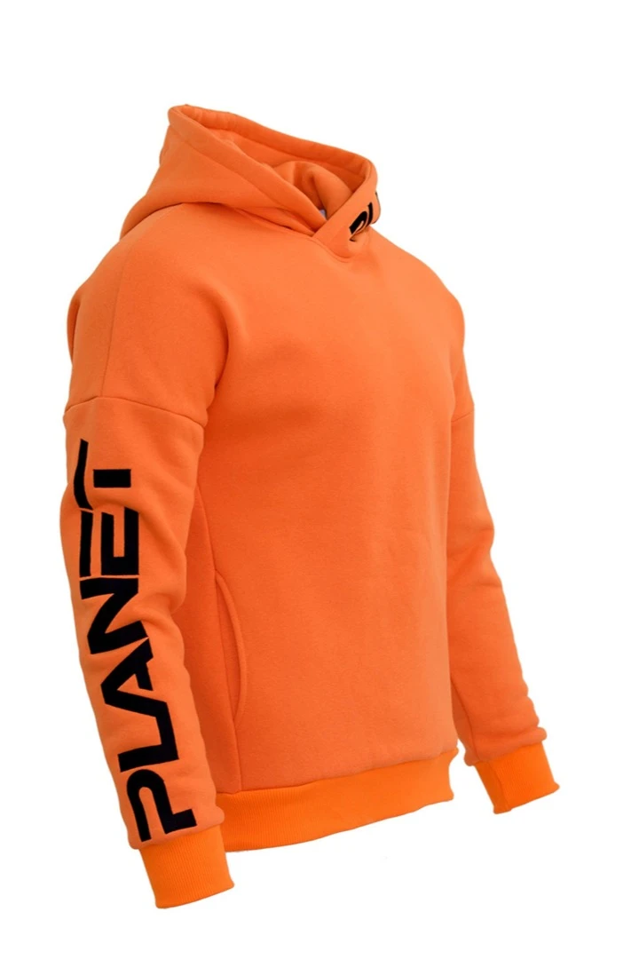 Купить худи Кинг из футера унисекс, оранжевую "Planet"