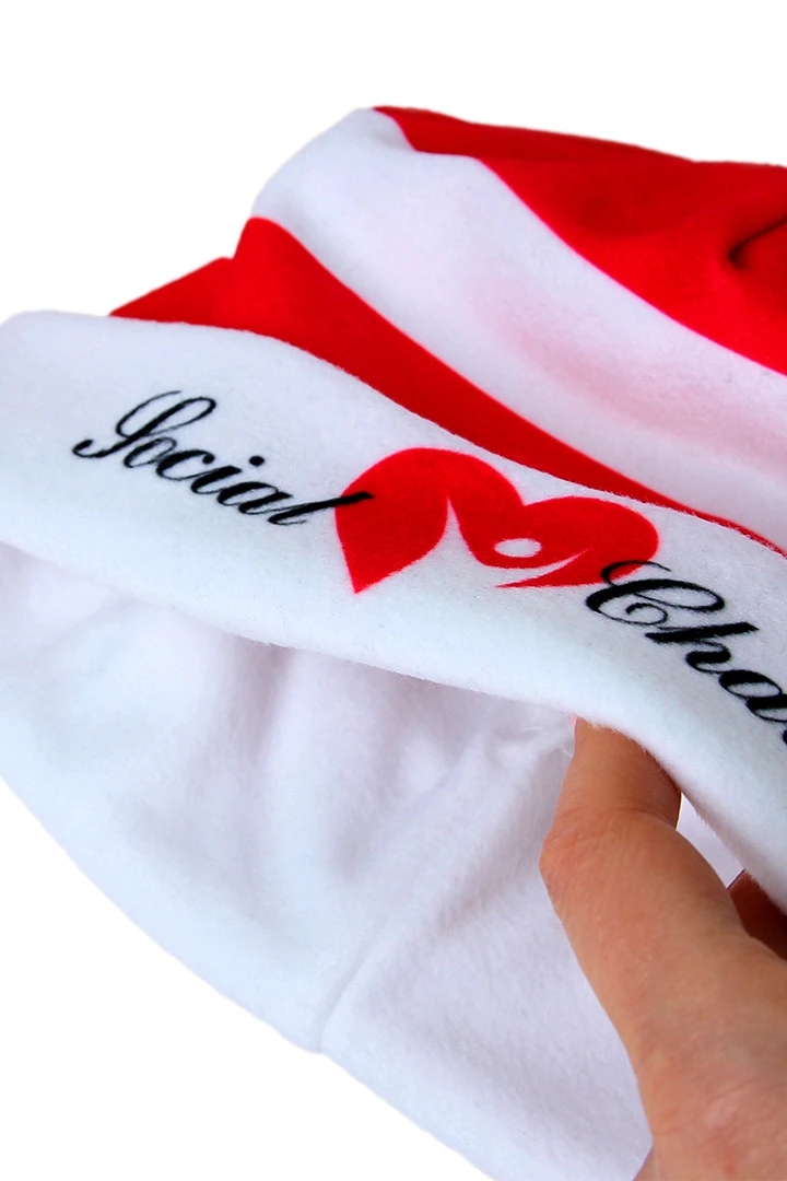 Шапка Лофт флисовая двухслойная взрослая, с полной запечаткой "Social Charity"#3