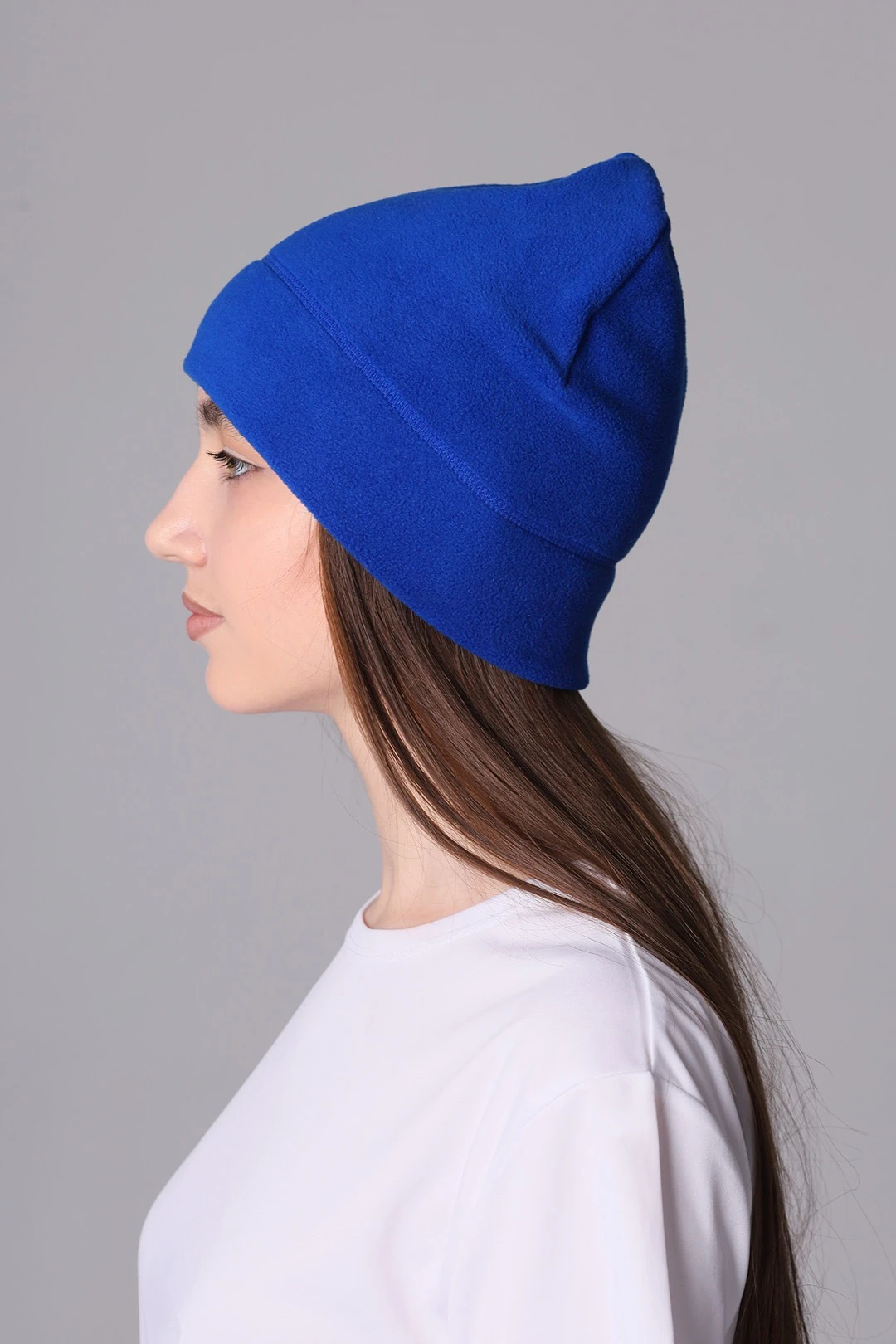 Шапка Бани флисовая однослойная взрослая, однотонная#1