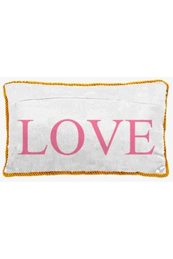 Подушка с кантом 30х50 см, с принтом "Love"#1