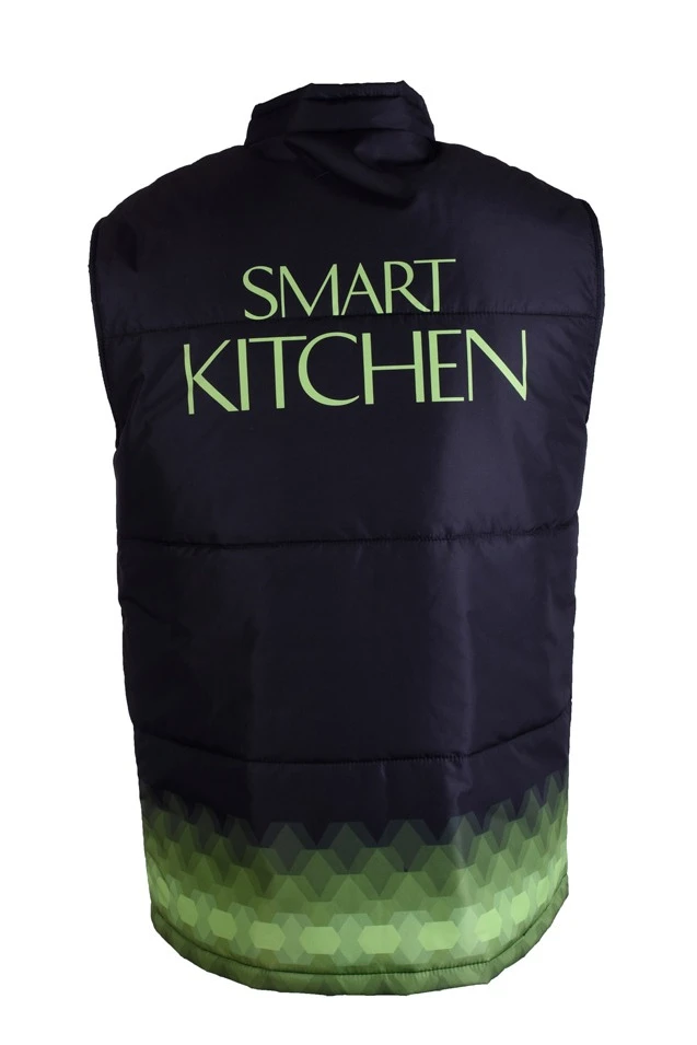 Жилет Портер на синтепоне со стежкой унисекс, с полной запечаткой "Smart Kitchen"#1 Жилет Портер на синтепоне со стежкой унисекс, с полной запечаткой "Smart Kitchen"#1