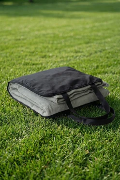 Купить плед Привал (в сумке из оксфорда) флисовый 155х170 см, однотонный серый