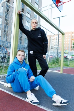 Спортивный костюм Лофт из футера унисекс, однотонный#2