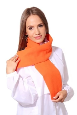 Шарф флисовый однослойный 15х130 см, однотонный#2