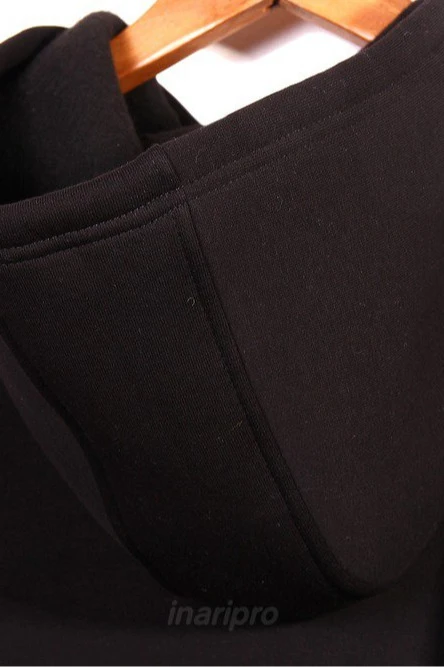 Худи Майк из футера унисекс, однотонный черный#3