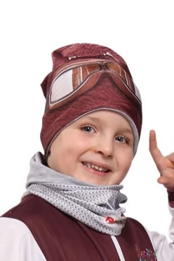 Шапка Сноу двухслойная детская, с полной запечаткой#2