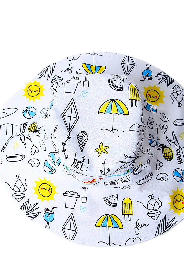 Панама Эквадор с широкими полями, с полной запечаткой "Beach Pub"#5 Панама Эквадор с широкими полями, с полной запечаткой "Beach Pub"#5