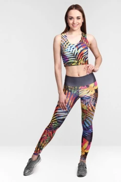 Комплект женский с принтом "Colored tropics"#2