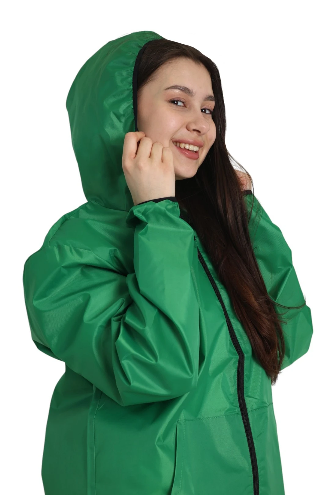 Ветровка Арчи унисекс, однотонная зеленая#1