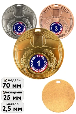 Купить Медаль МК203 70мм с шильдом 25мм