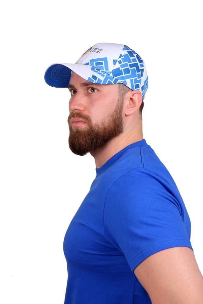 Бейсболка Стандарт взрослая с полной запечаткой (полиэстер) "Inter Group"#1