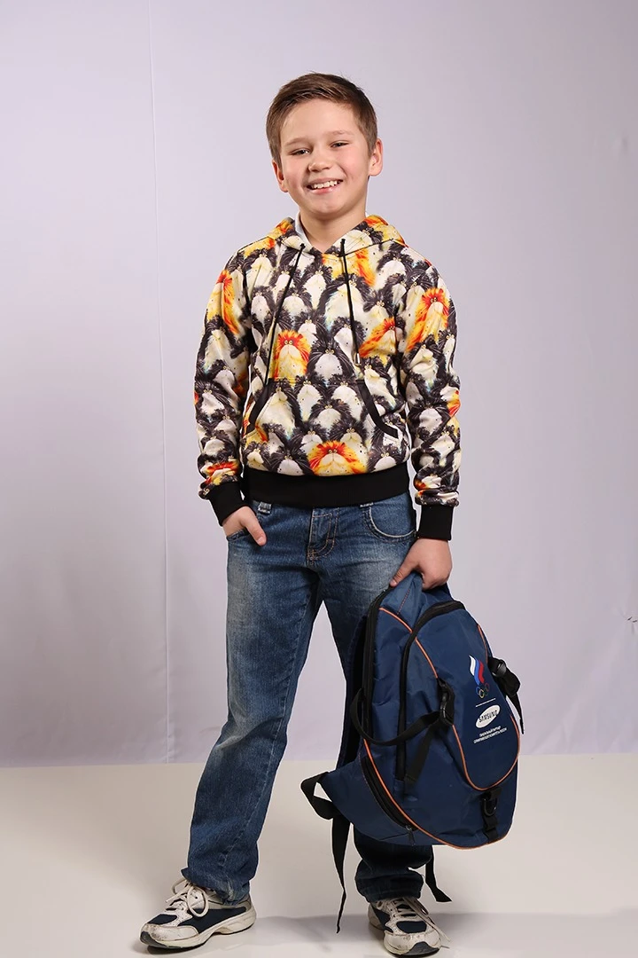 Купить худи детский "Коты" с полной запечаткой