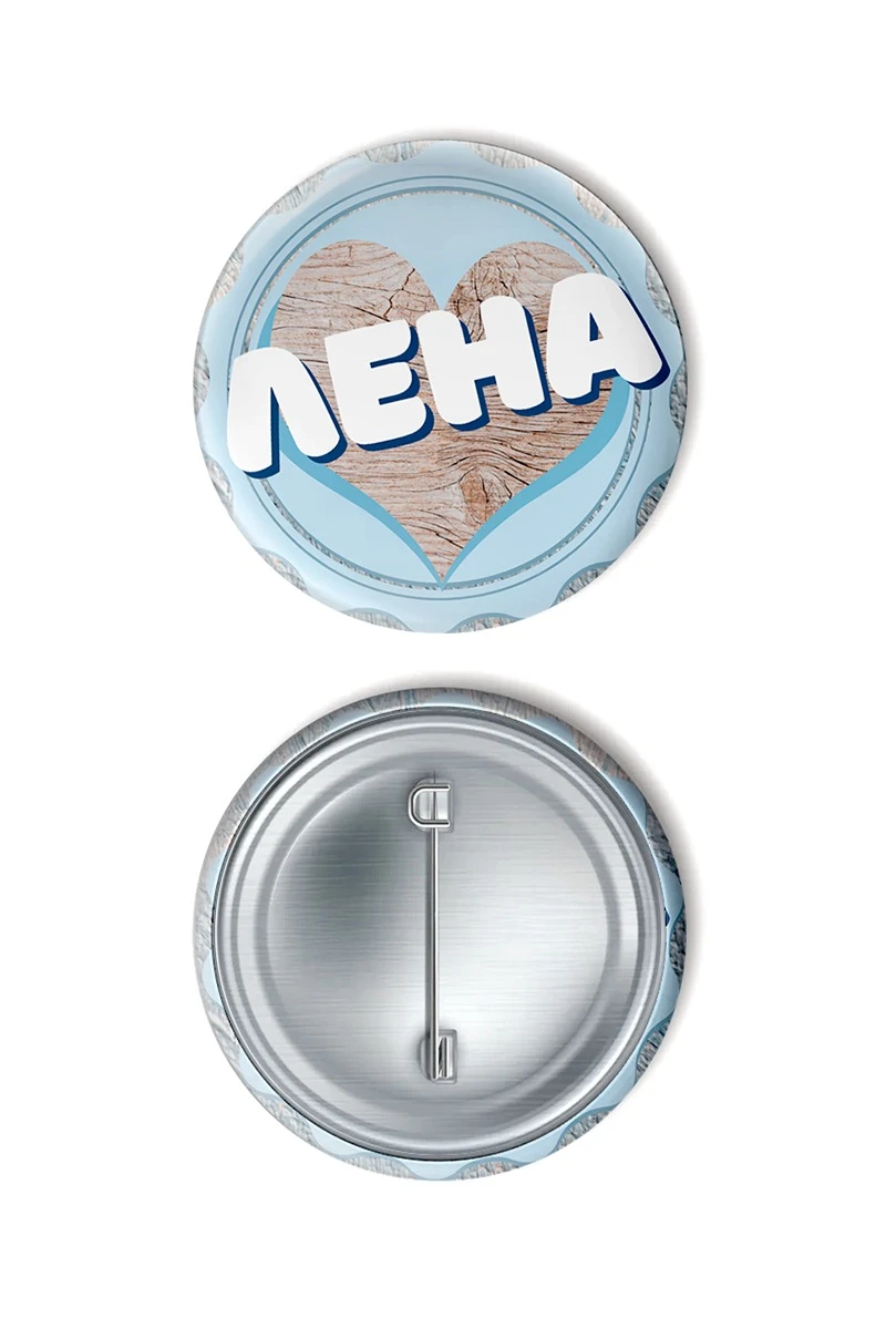 Значок закатной диаметр 37 мм, с принтом "Lena"#1