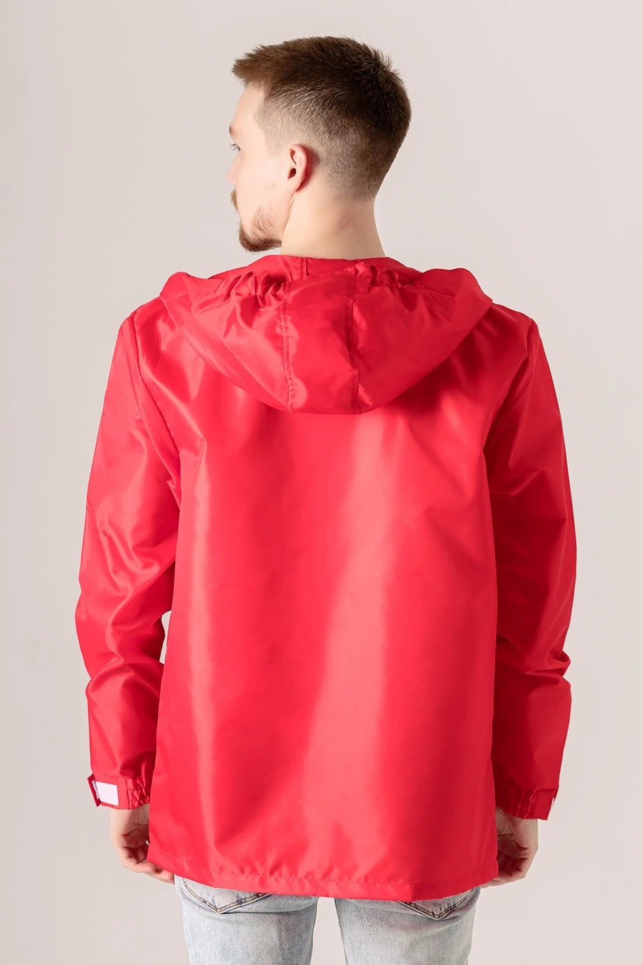 Ветровка Рэйн унисекс, однотонная красная#2 Ветровка Рэйн унисекс, однотонная красная#2