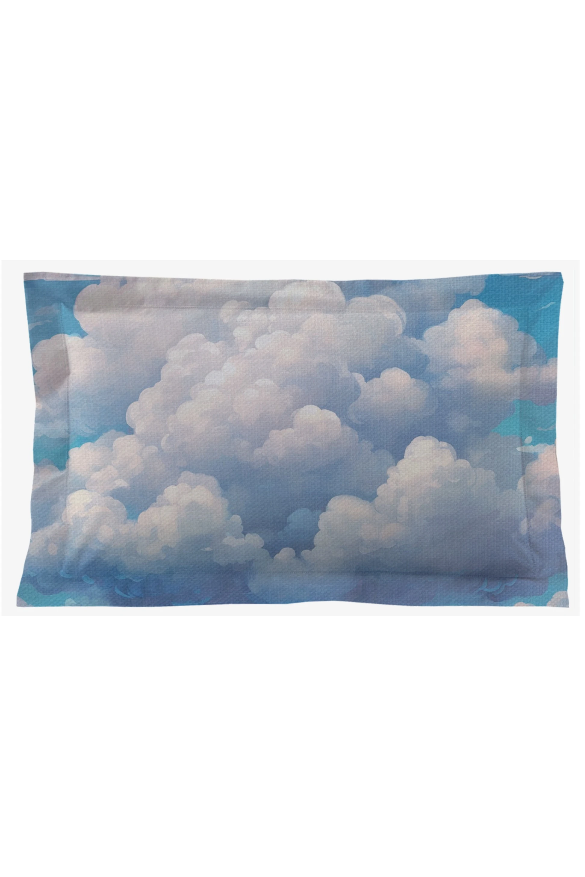 Купить подушку с бордюром 30х50 см, с принтом "Dreams like on a cloud"